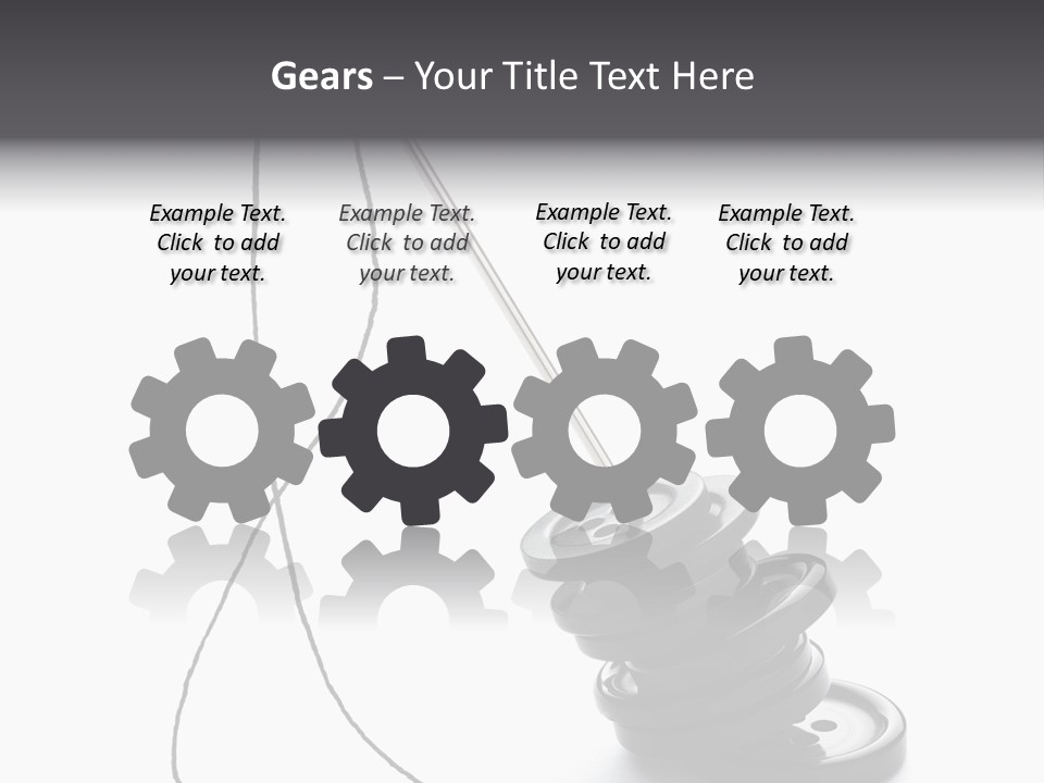 White Tool Knitting PowerPoint Template