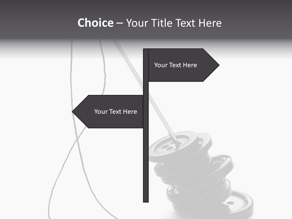 White Tool Knitting PowerPoint Template