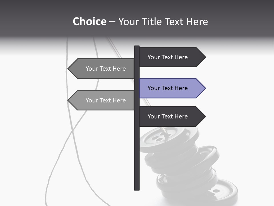 White Tool Knitting PowerPoint Template