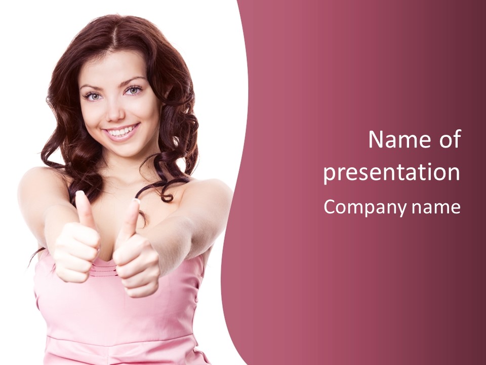 Caucasian Recommend Isolated PowerPoint Template