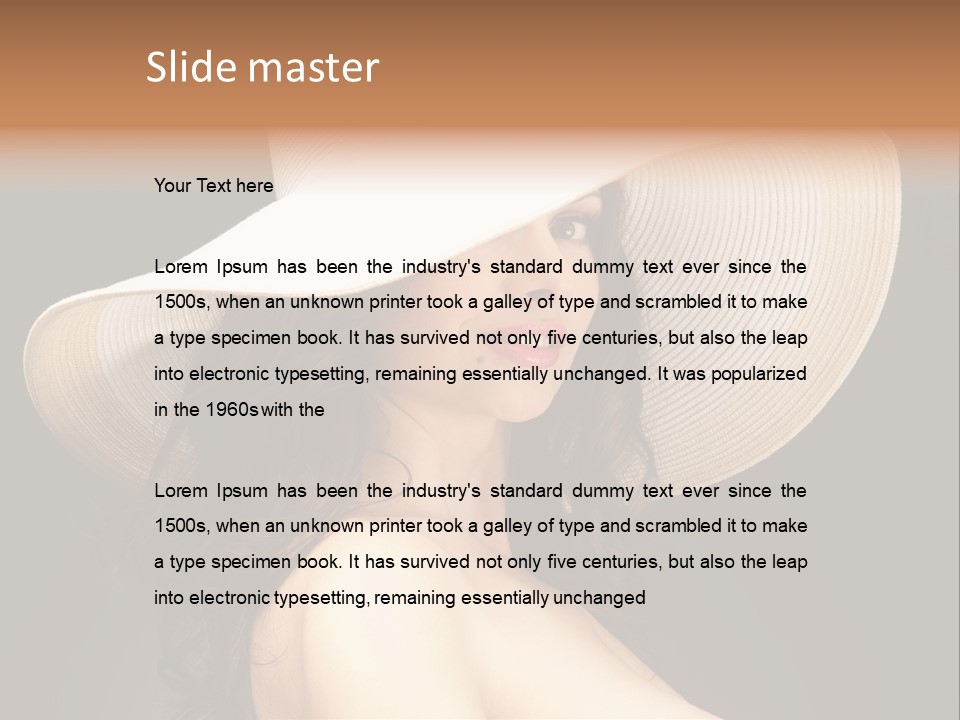 Retro White Female PowerPoint Template