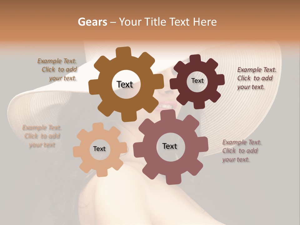 Retro White Female PowerPoint Template