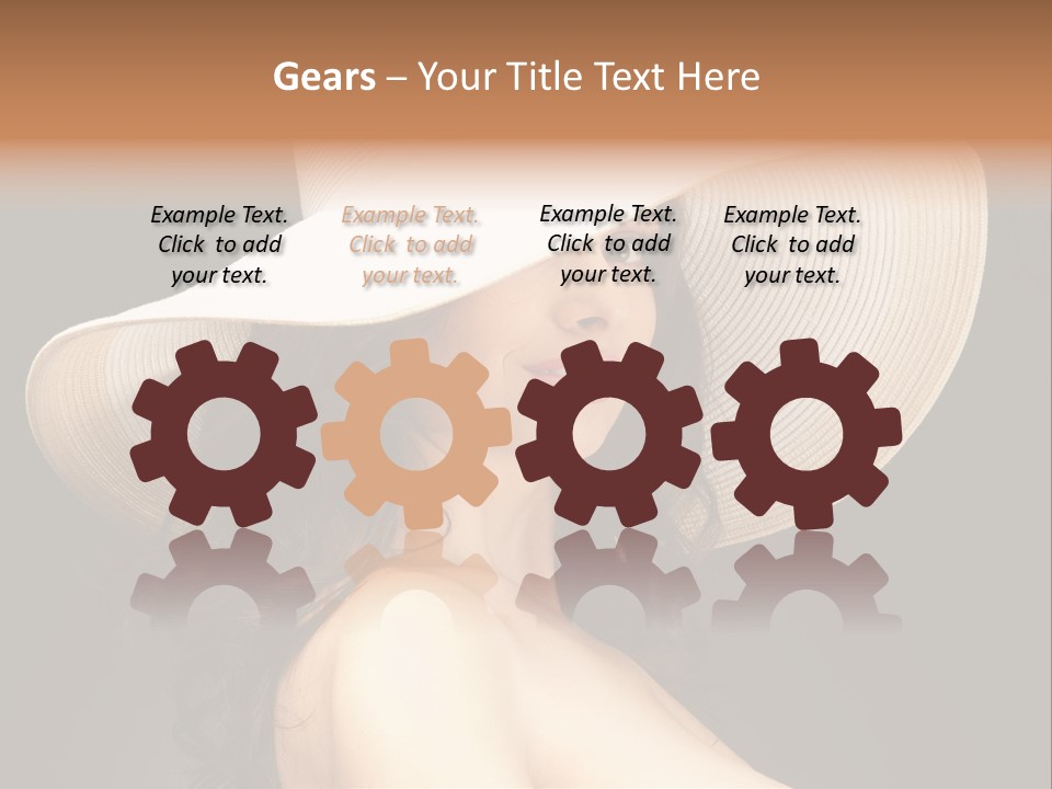 Retro White Female PowerPoint Template