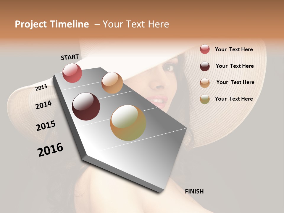 Retro White Female PowerPoint Template