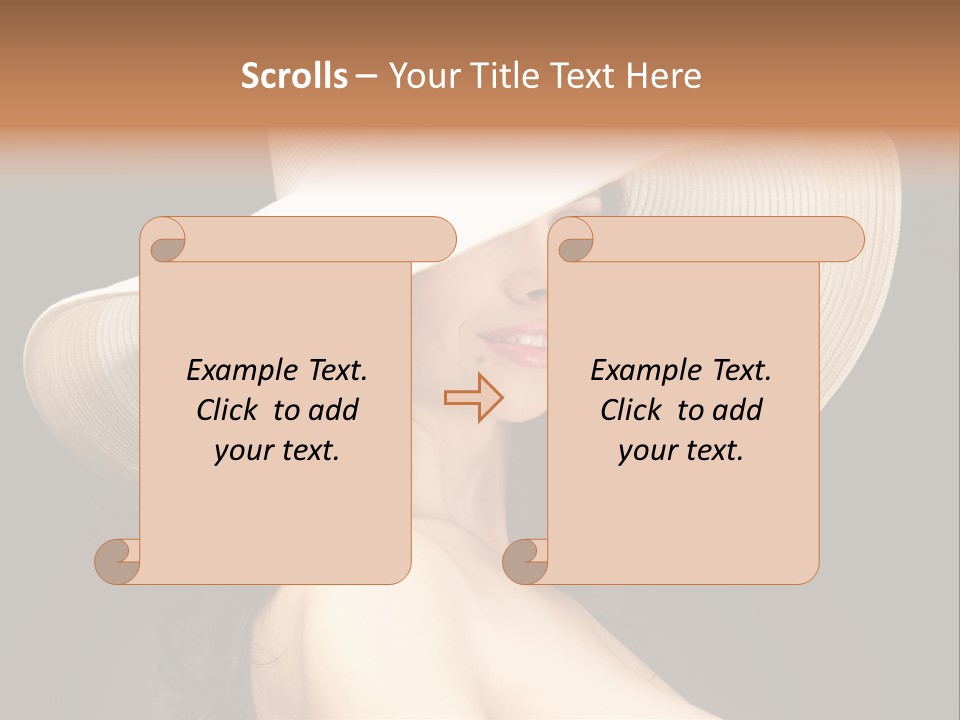 Retro White Female PowerPoint Template