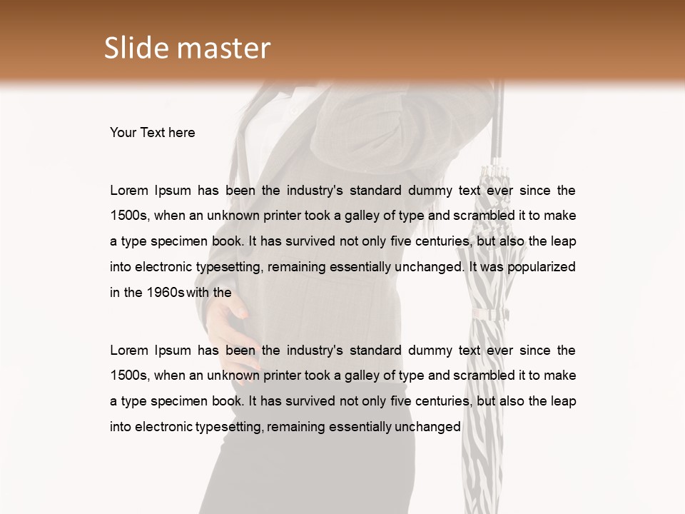 Sexy Rain Stand PowerPoint Template