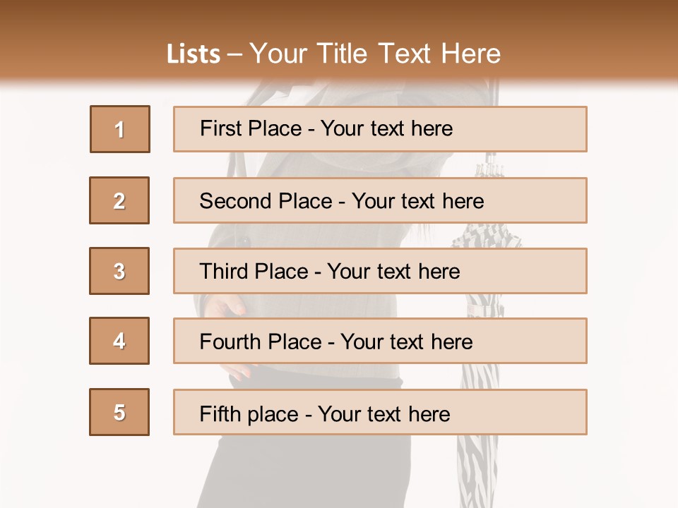 Sexy Rain Stand PowerPoint Template