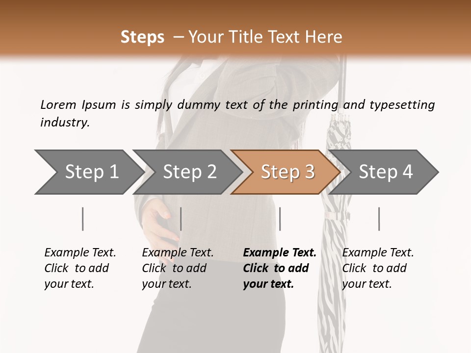 Sexy Rain Stand PowerPoint Template