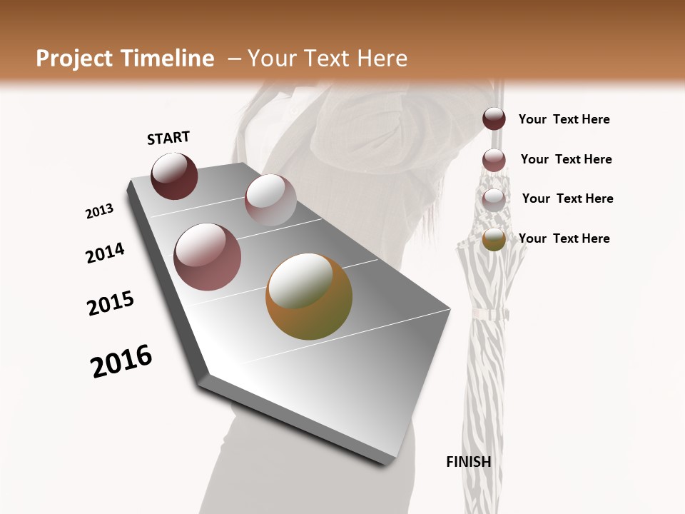 Sexy Rain Stand PowerPoint Template