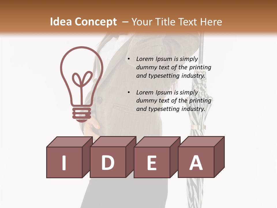 Sexy Rain Stand PowerPoint Template