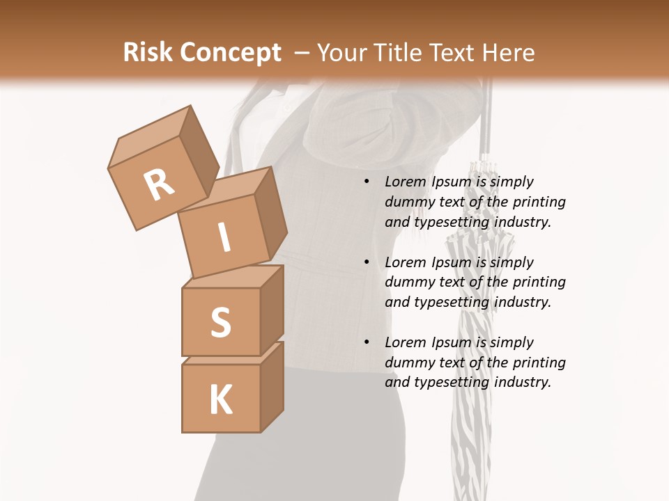 Sexy Rain Stand PowerPoint Template