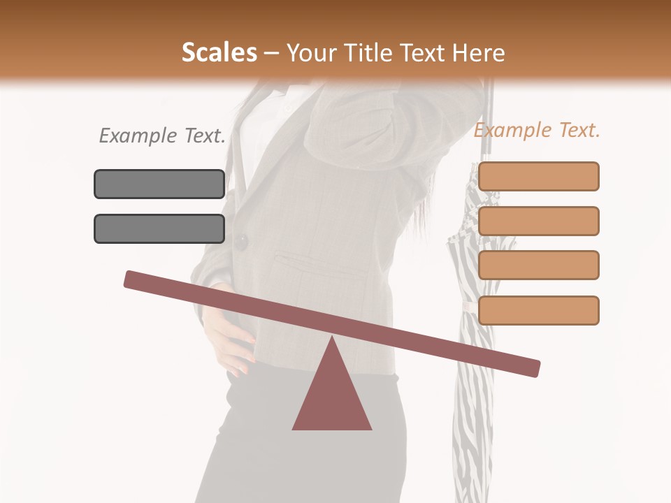 Sexy Rain Stand PowerPoint Template