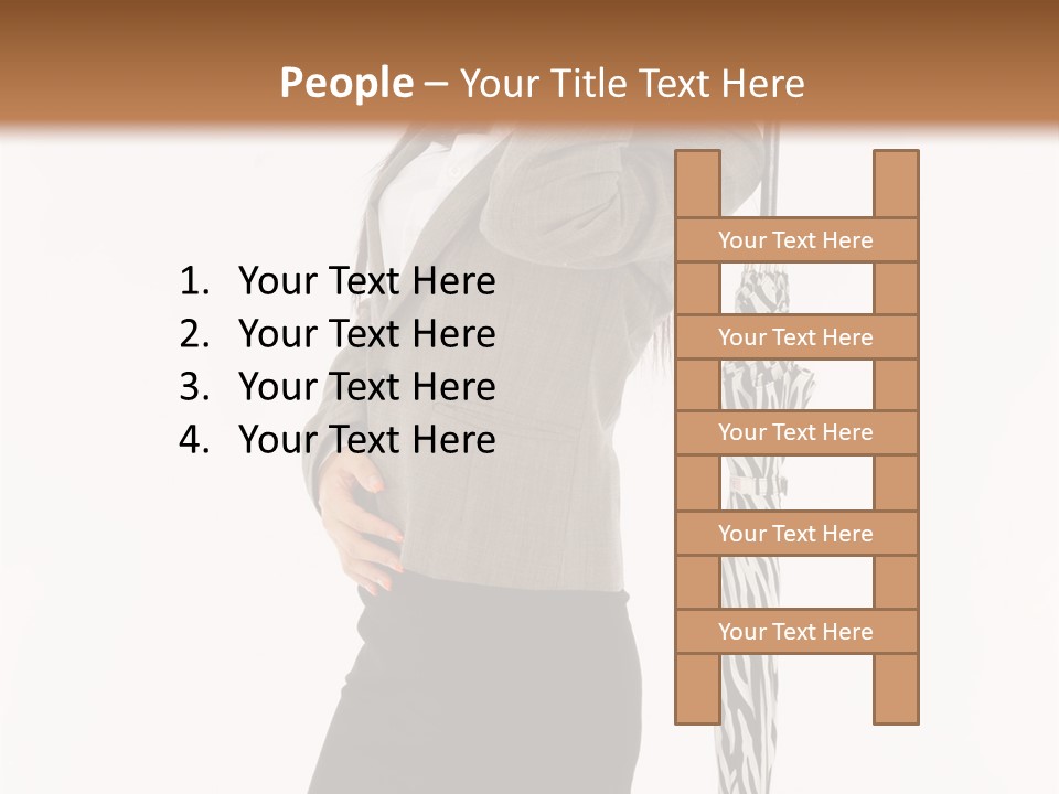 Sexy Rain Stand PowerPoint Template