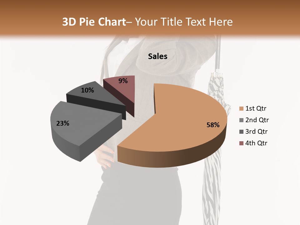 Sexy Rain Stand PowerPoint Template