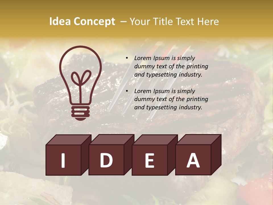 Alad Brown Meat PowerPoint Template