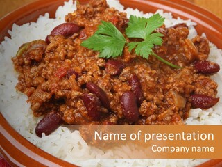 Bowl Mexican Rice PowerPoint Template