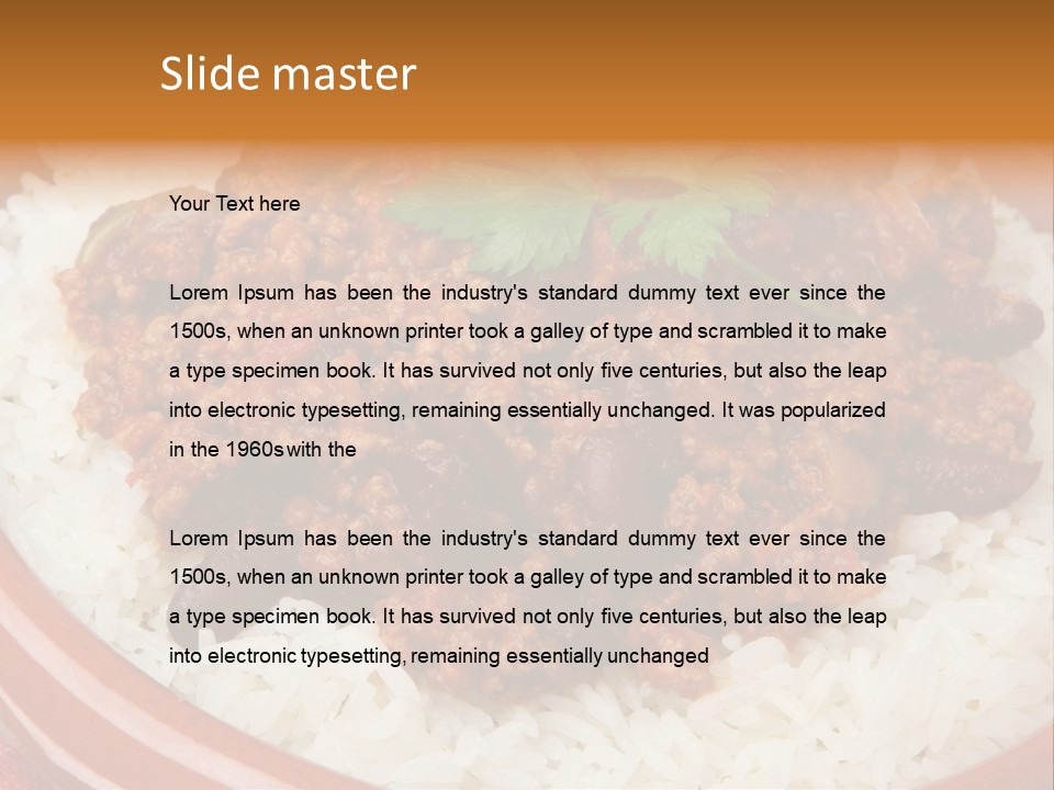 Bowl Mexican Rice PowerPoint Template
