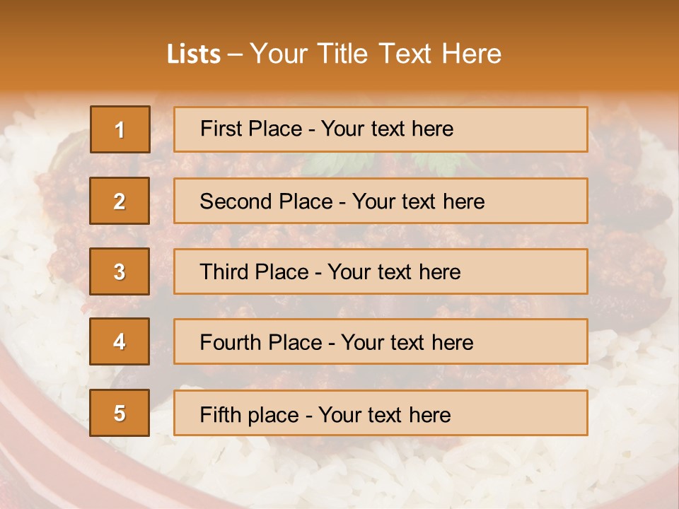 Bowl Mexican Rice PowerPoint Template