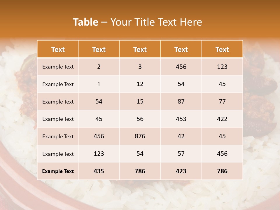 Bowl Mexican Rice PowerPoint Template
