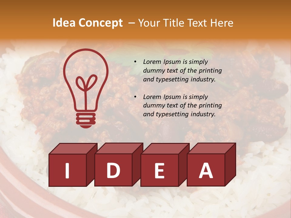 Bowl Mexican Rice PowerPoint Template