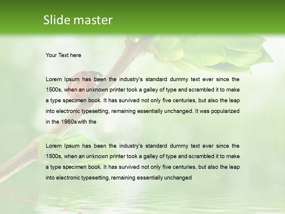 Fre H Ladybug Blur PowerPoint Template