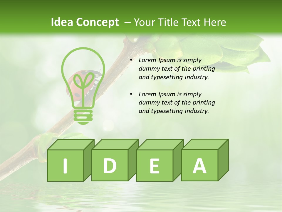 Fre H Ladybug Blur PowerPoint Template