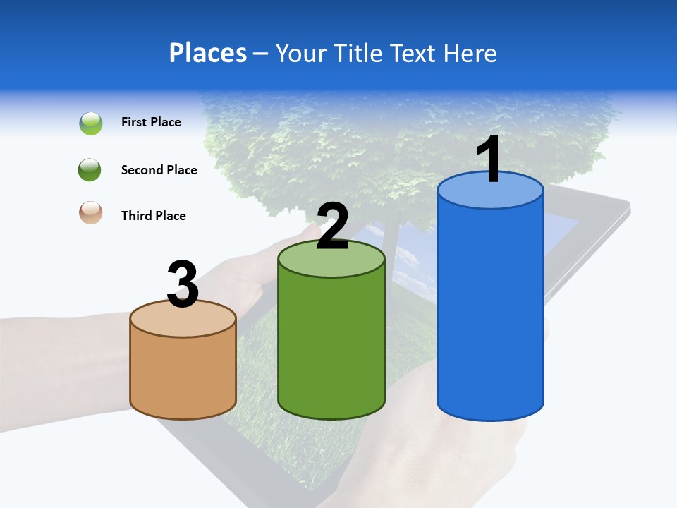 Object Display Leaf PowerPoint Template