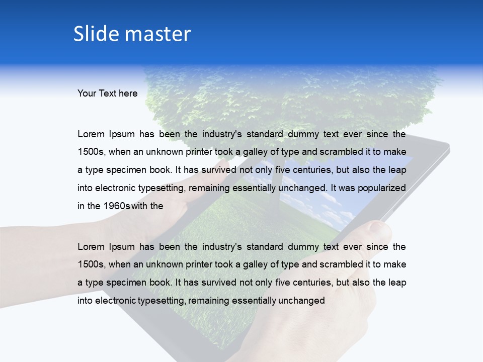 Object Display Leaf PowerPoint Template