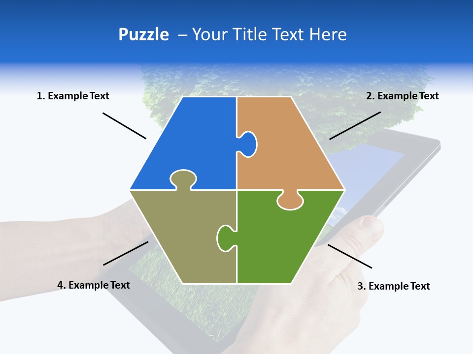Object Display Leaf PowerPoint Template
