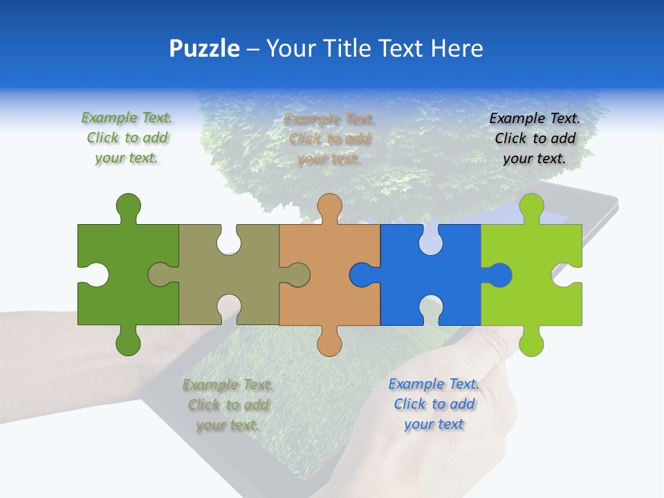 Object Display Leaf PowerPoint Template
