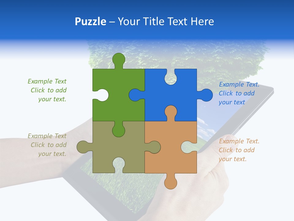 Object Display Leaf PowerPoint Template