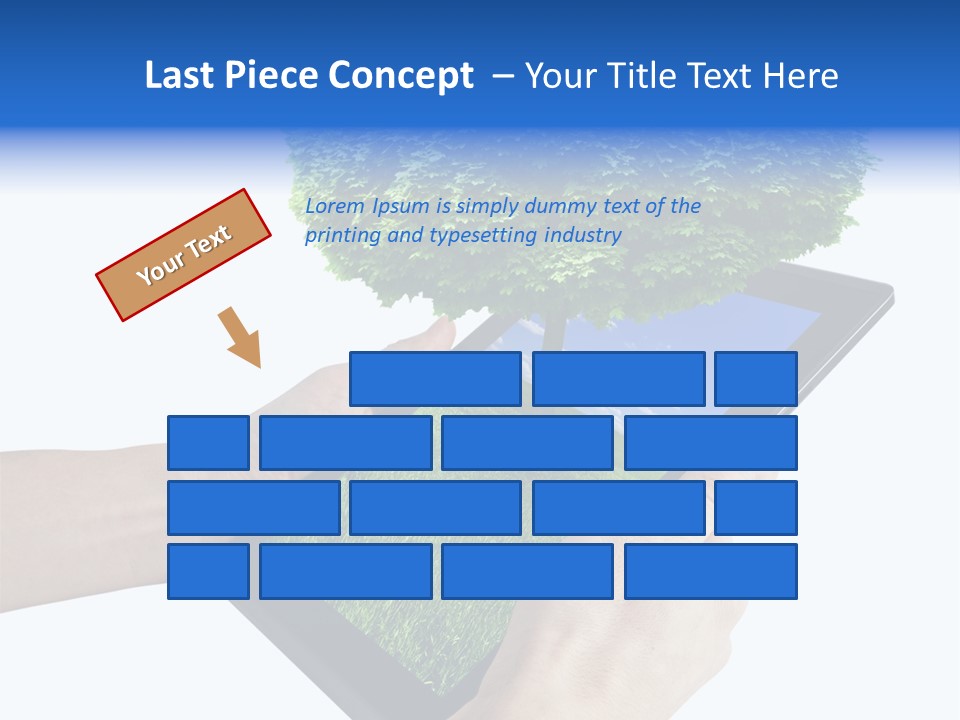 Object Display Leaf PowerPoint Template