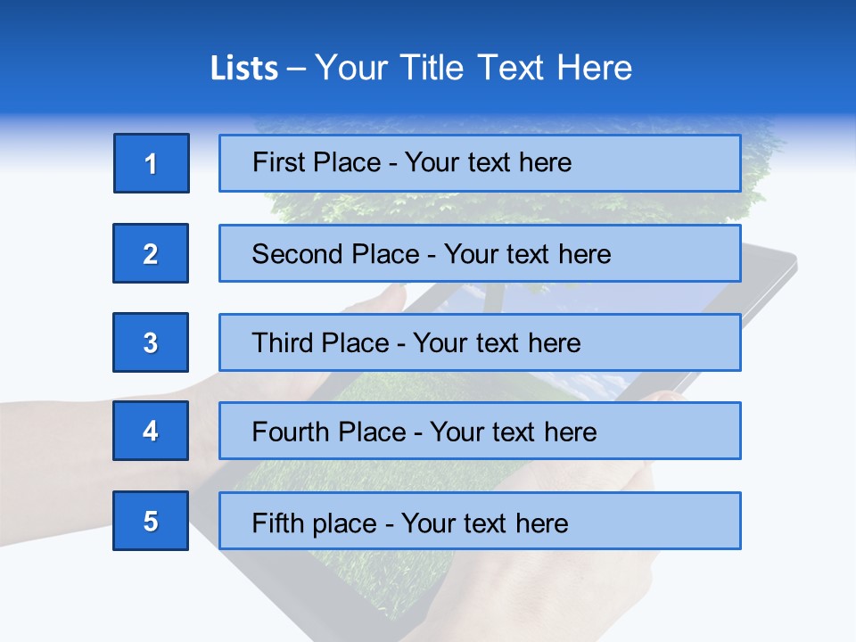 Object Display Leaf PowerPoint Template
