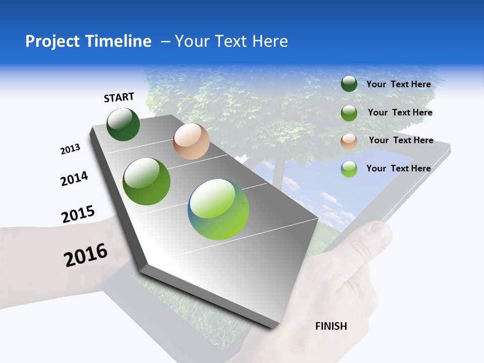 Object Display Leaf PowerPoint Template