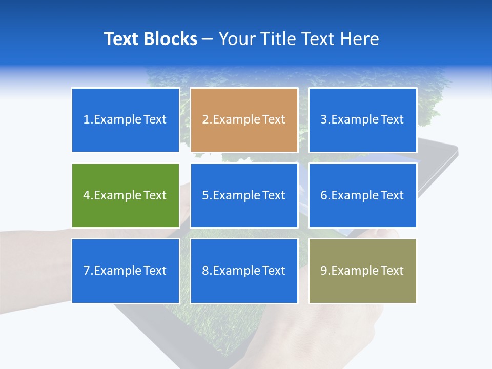 Object Display Leaf PowerPoint Template