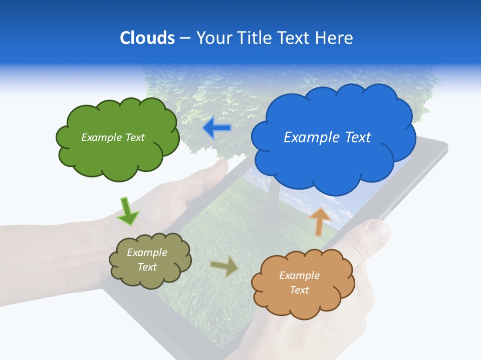 Object Display Leaf PowerPoint Template