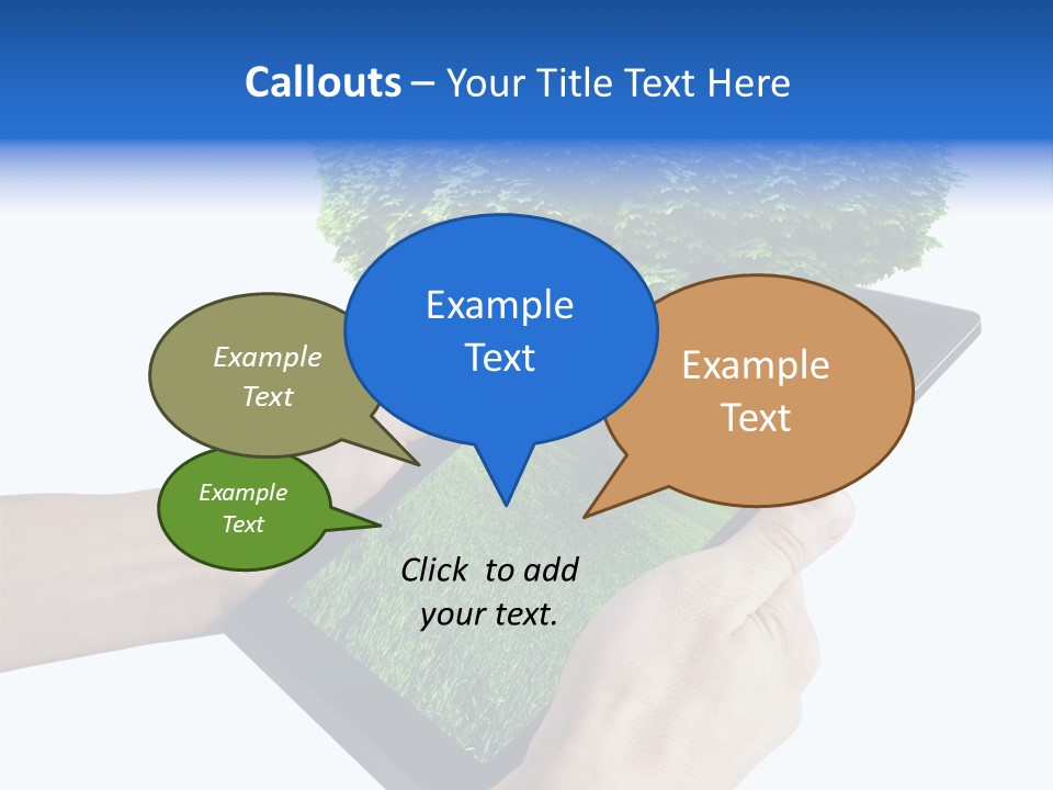 Object Display Leaf PowerPoint Template