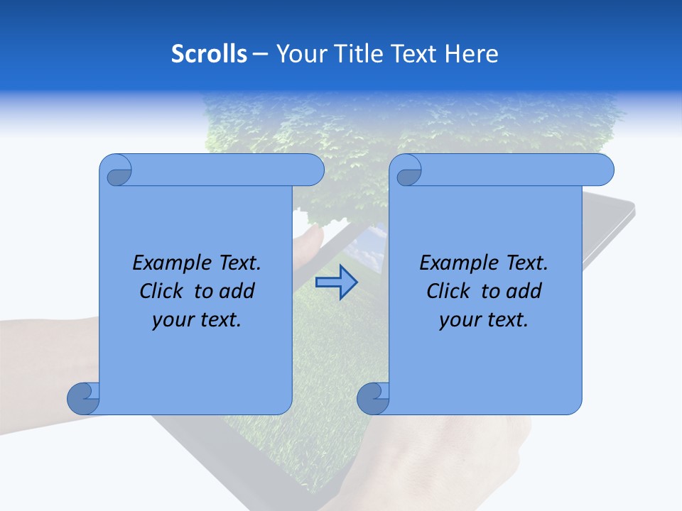 Object Display Leaf PowerPoint Template