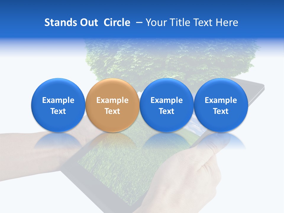 Object Display Leaf PowerPoint Template