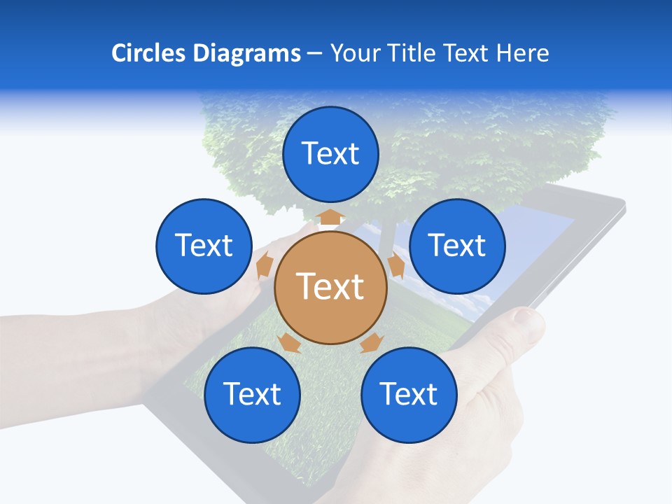 Object Display Leaf PowerPoint Template