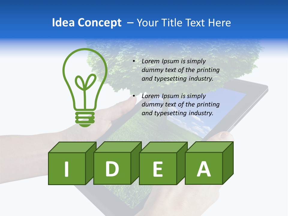 Object Display Leaf PowerPoint Template