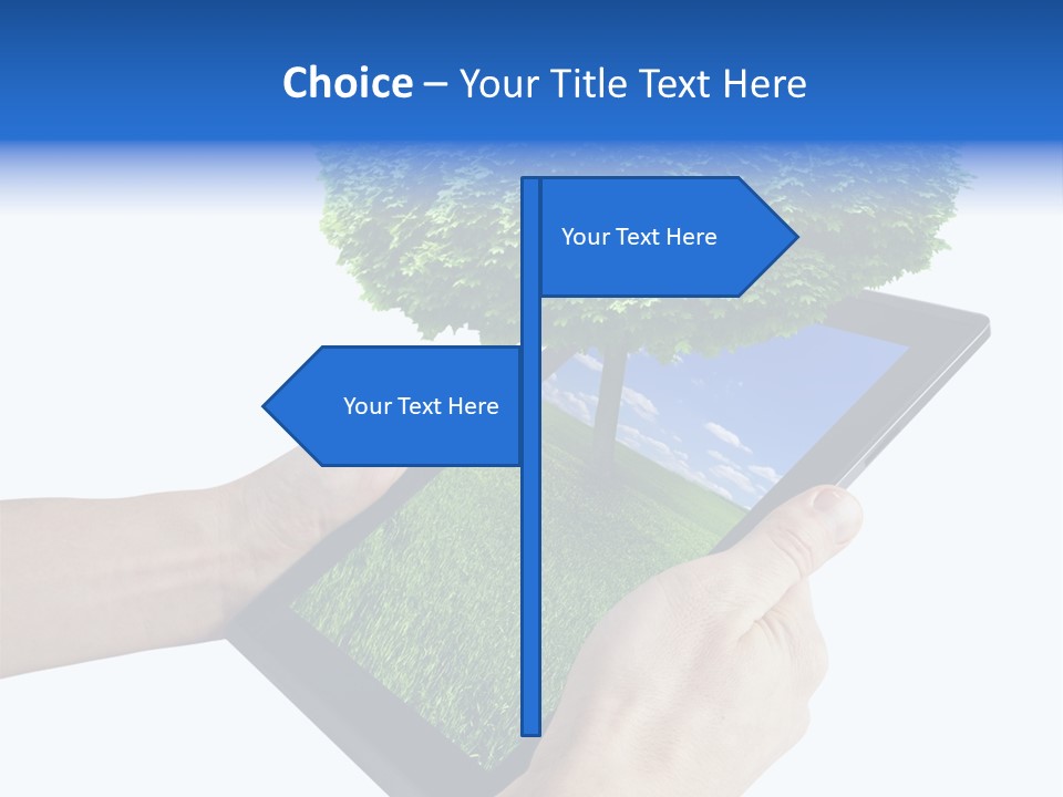 Object Display Leaf PowerPoint Template