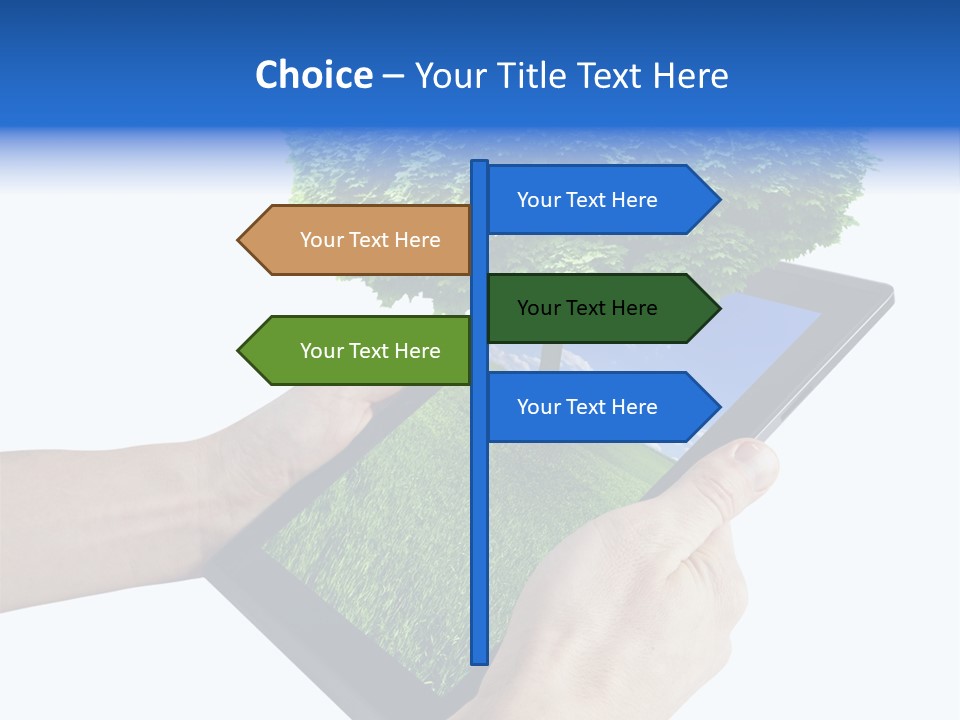 Object Display Leaf PowerPoint Template