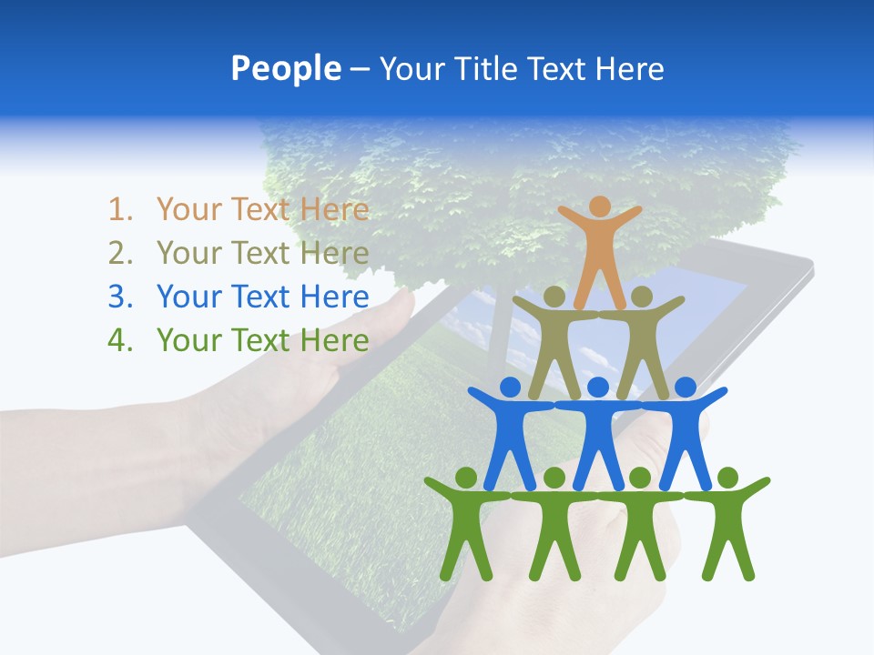 Object Display Leaf PowerPoint Template