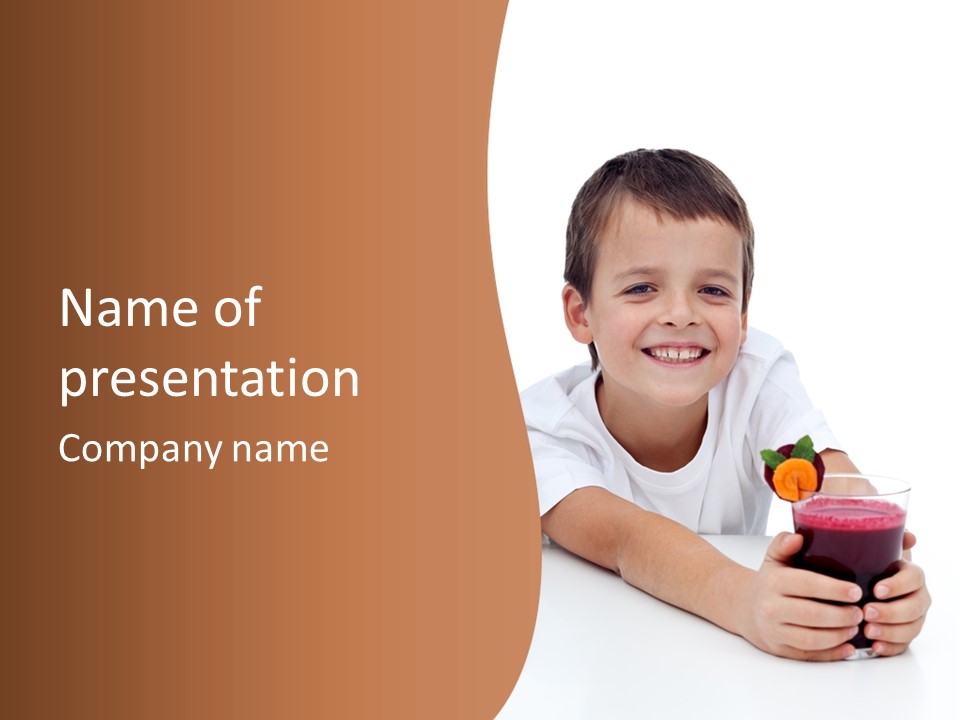 Cup White Beetroot PowerPoint Template