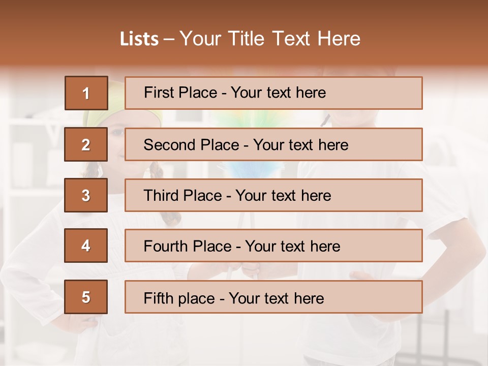 Mop Holding Cleaner PowerPoint Template