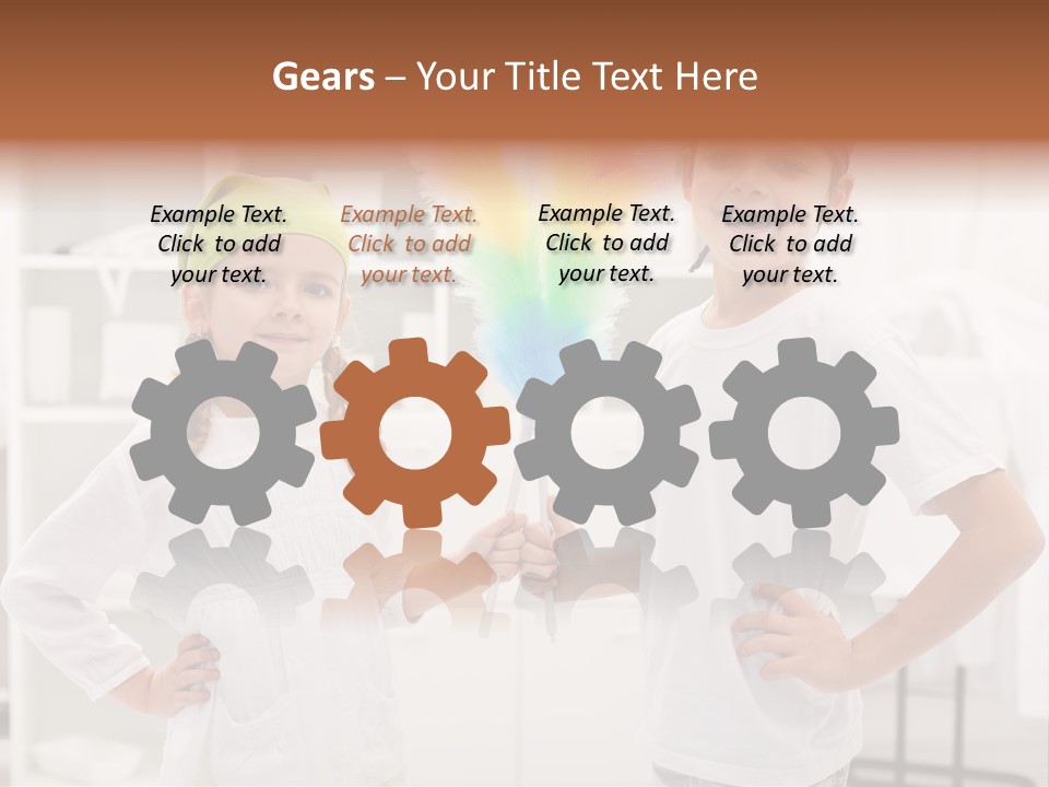 Mop Holding Cleaner PowerPoint Template