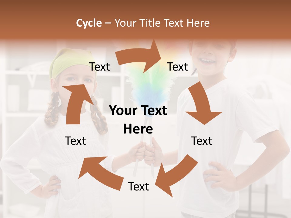 Mop Holding Cleaner PowerPoint Template