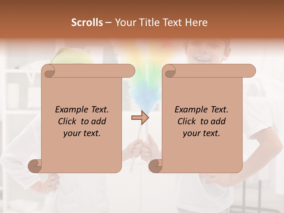 Mop Holding Cleaner PowerPoint Template