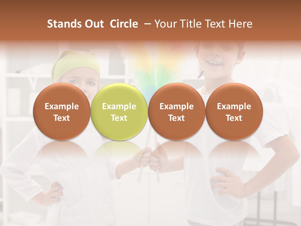 Mop Holding Cleaner PowerPoint Template